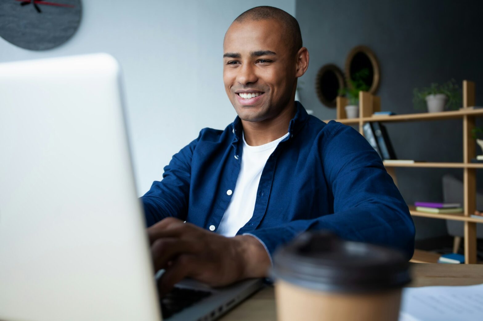 Person in front of a laptop