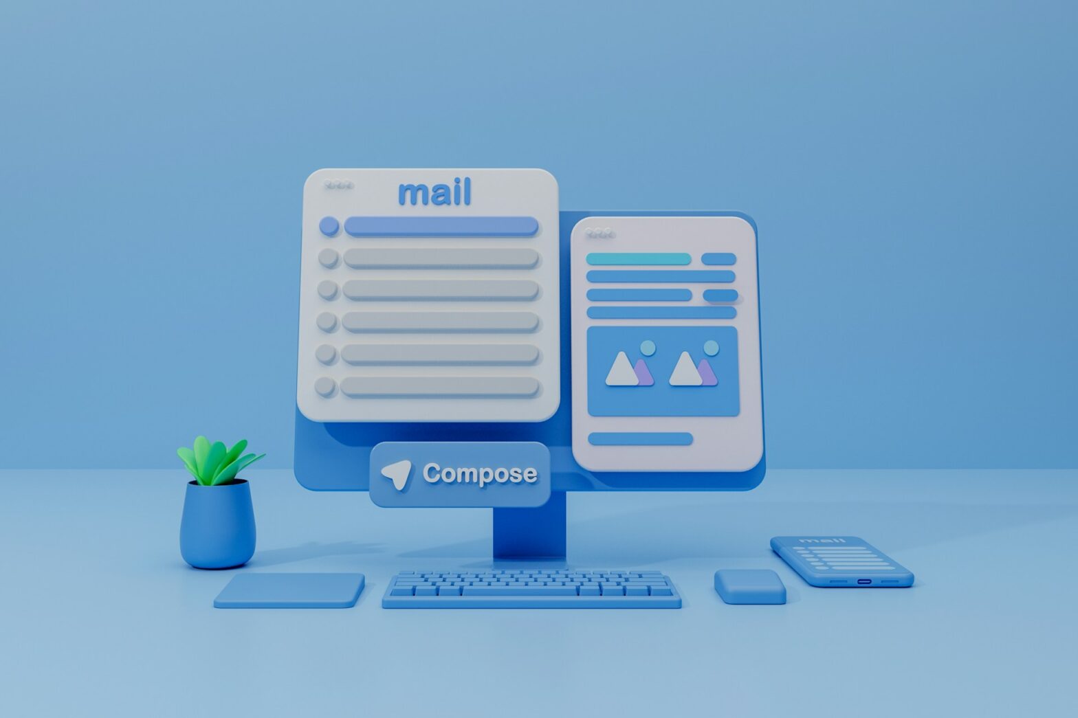 An email 3d art