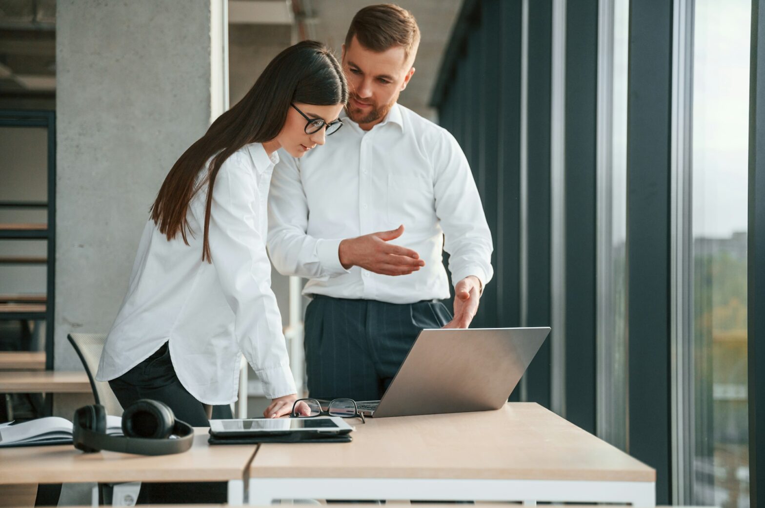 Two person standing